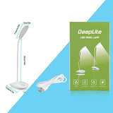 DEEPLITE LED Desk Lamp with Flexible Gooseneck 3 Level Brightness, Battery