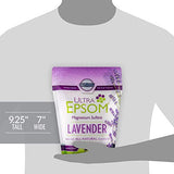 SaltWorks Ultra Epsom Bath Salt Bag, Translucent to White Crystals Lavender 32 Ounce