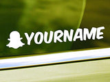 Custom Snapchat Name Vinyl Decal - Personalized Snapchat Username Sticker