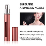 Vtrem Refillable Perfume Atomizer Pump 5 Milliliter 5PCS Mini Portable Spray Bottle With Window Travel Fragrance Empty Bottle Easy To Fill Scent Multicolor Gold, Silver, Blue, Purple, Pink