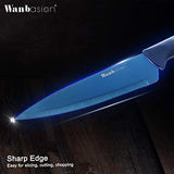 Wanbasion Blue Professional Kitchen Knife Chef Set, Kitchen Knife Set Stainless Steel