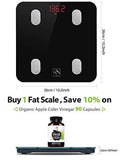 FITINDEX Bluetooth Body Fat Scale, Smart Wireless BMI Bathroom Weight Scale Body