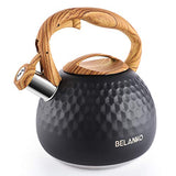 Tea Kettle, 2.7 Quart BELANKO Teapot Whistling Kettle with Wood Pattern Handle