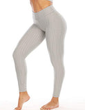 TSUTAYA Women's High Waist Scrunch Butt Leggings Textured Sexy Gym Sports Yoga