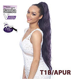 ORIGINAL PONYTAIL DRAW STRING - V SHAPE- FEATHER TIP - SAMBA156 (4-MedBrown)