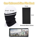TICONN Neck Gaiter Face Cover Scarf (Black 2-Pack), Summer Cool Breathable