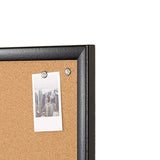 U Brands Cork Bulletin Board, 35"x23" (301U00-01) - Black Wood Frame
