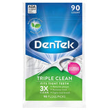 DenTek Triple Clean Floss Picks, 90 Count