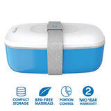 Bentgo Classic (Blue) - All-in-One Stackable Lunch Box Solution - Sleek and Modern Bento