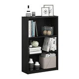 FURINNO JAYA Simple Home 3-Tier Adjustable Shelf Bookcase, Black