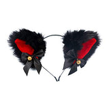 Fxaelian Animal Anime Cute Wolf Bear Cat Dog Ears Headband with Bells Bows