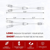 BougeRV Solar Connectors Y Branch Parallel Adapter Cable Wire Plug Tool Kit