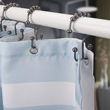 Titanker Shower Curtain Hooks Rings, Rust-Resistant Metal Double Glide Shower Hooks