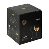 JoyJolt Layla White Wine Glasses, Set of 4 Italian Wine Glasses, 13.5 oz Clear Wine Glasses