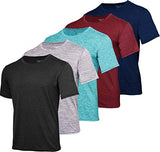 Men's Quick Dry Fit Dri-Fit Short Sleeve Active Wear Training Athletic Essentials Crew