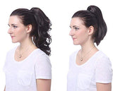Onedor 15" Synthetic Fiber Curly Ponytail Hair Extension hairpiece with Clip-in Jaw Clips, Dual-Use Hair Extensions (27#-Strawberry Blonde)