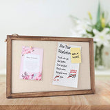 Emfogo 16x11 Wood Bulletin Boards with Linen Wall Bulletin Board