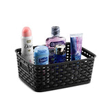 Set of 6 Plastic Storage Baskets - Small Pantry Organizer Basket Bins