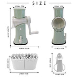 Rotary Graters 5 in 1 Cheese Grater-VEKAYA Kitchen Mandoline Slicer Easy Clean