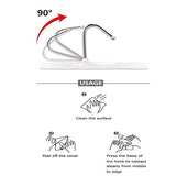 JINSHUNFA Wall Hooks 13lb(Max) Transparent Reusable Seamless Hooks,Waterproof
