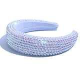 Sparkling Padded Rhinestone Headband Chunky Crystal Party Hairband Women Wide Bejeweled Hair Headband Fashion Hair Accessories