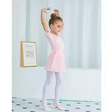 STELLE Short Sleeve Ballet Leotard Combo with Dance Skirt and Dance Tight (Ballet Pink