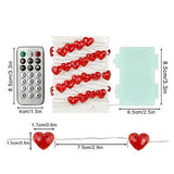 BOHON Fairy String Lights 10 ft 40 LEDs Red Heart Shaped Twinkle Fairy Lights