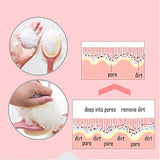 Shower Body Brush with Bristles and Loofah,Back Scrubber Bath Mesh Sponge
