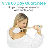 Vive Lotion Applicator for Your Back (4 Pads) - Long Reach Handle with Sponge