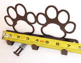 Double Dog Paw Leash Hook. Solid Steel. Handmade in USA. Copper vein Finish