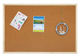 Cork Board Bulletin Board, 15.7"X 12" Cork Board, Oak Wood Finish Frame