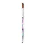 Alexnailart Acrylic Nail Brush Round Head Nail Art Painting Pen with Symphony Crystal Handle Nail Design Manicure Tool (12#)