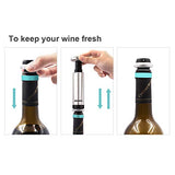 EZBASICS Wine Saver Vacuum Pump with 2 Wine Stoppers, Stainless Steel