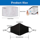 5 Pack Protective Covers with Carbon Filters,Washable Reusable Cloth Cotton Blend
