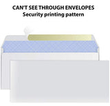 500 Self Seal Security Mailing Envelopes - #10 White Letter Businesses Envelopes