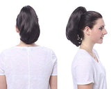 Onedor 15" Synthetic Fiber Curly Ponytail Hair Extension hairpiece with Clip-in Jaw Clips, Dual-Use Hair Extensions (27#-Strawberry Blonde)