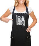 Trendy Salon Aprons Manicure Pedicure Nail Tech Apron, The Nail Lady (Silver)