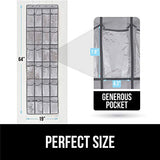 Gorilla Grip Premium Over The Door Clear Pocket Shoe Organizer, 24 Large Durable