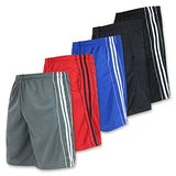 5 Pack: Big Boys Youth Clothing Knit Mesh Active Athletic Performance Basketball