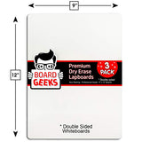 Dry Erase Lapboards | 9 x 12 inch Large Whiteboard | White Board Set