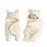 Baby Swaddle Blanket Boys Girls Cute Cotton Plush Receiving Blanket Newborn Sleeping