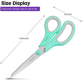 Scissors, iBayam 8" Multipurpose Scissors Bulk 3-Pack, Ultra Sharp Blade Shears, Comfort-Grip Handles, Sturdy Sharp Scissors