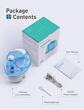 Homasy Cool Mist Humidifiers, 28dB Whisper-Quiet Humidifiers for Bedroom