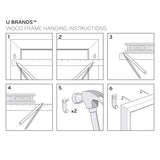 U Brands Cork Bulletin Board, 35"x23" (301U00-01) - Black Wood Frame