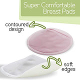 Organic Bamboo Nursing Breast Pads - 14 Washable Pads + Wash Bag - Breastfeeding