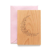 My Sun Moon & Stars EE Cummings Wood Card [Personalized Gifts, Custom Message