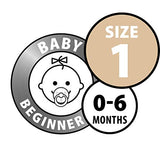 BIBS BPA-Free Natural Rubber Baby Pacifier (Blush/Black, 0-6 Months) 2-Pack