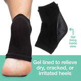 ZenToes Moisturizing Heel Socks 2 Pairs Gel Lined Toeless Spa Socks to Heal and Treat