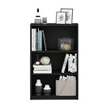 FURINNO JAYA Simple Home 3-Tier Adjustable Shelf Bookcase, Black