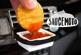 Saucemoto Dip Clip | An in-car sauce holder for ketchup and dipping sauces